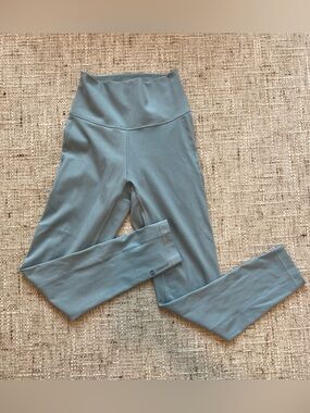 Adidas women high waist leggings blue